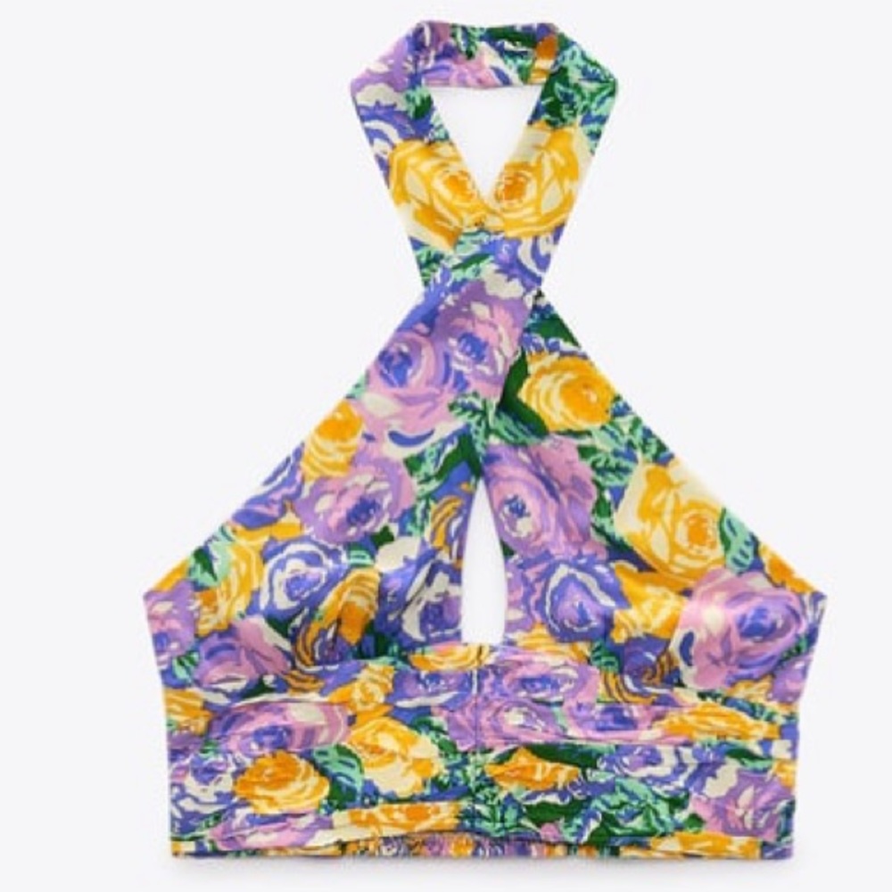 Print halter top